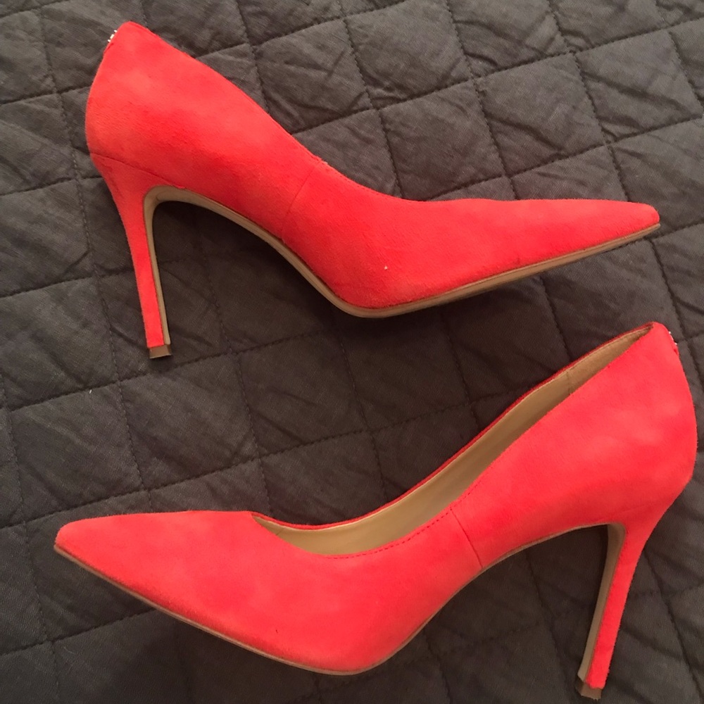 Sam Edelman Heels bright pink/coral. Size 8